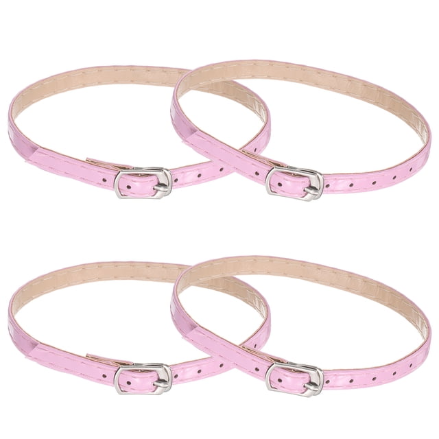 Uxcell 4 pares de correas para zapatos de tacón alto, correas de tobillo desmontables, accesorios de cordones de reemplazo para tacones altos sueltos, pantuflas y sandalias para mujeres, rosa