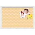 thumbnail image 2 of PinPix 22x14 Custom Cork Bulletin Board Orange Polka Dot Poster Board Has a Fabric Style Canvas Finish, Framed in Orange Polka Dot, by ArtToFrames (PinPix-266), 2 of 6