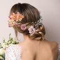 thumbnail image 3 of 16 piezas de clips para el cabello con flores falsas, accesorios para el cabello de flores para mujeres y niñas, color púrpura, 3 of 7