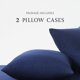 thumbnail image 2 of Juego de 2 fundas de almohada estándar, ropa de cama, algodón orgánico, azul marino, 2 of 5