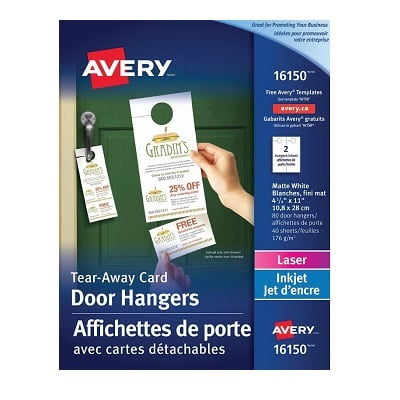 Door Hanger With Tear Away Cards 80 Pack Walmart Canada