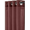 thumbnail image 2 of Sheetsnthings Solid Abri Grommet, 50-Inch Wide x 108-Inch Long Panel, Set of 2 Crushed Sheer Curtain Panels, Burgundy, 2 of 6