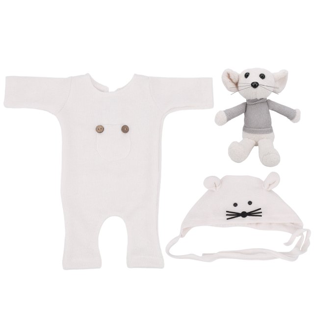 Conjunto De Atrezos Para Fotografía De Bebés, Suave 3 Colores 3 Unids/set Lindo Disfraz De Fotografía Para Bebés, Para Regalo De Bebé Bebé Tomar Fotos Infantil OTVIAP Blanco