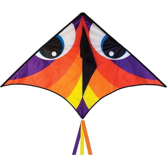 In the Breeze 3341 — Manu Red 72" Delta Kite — Colorful and Large, Easy Flying Single Line Kite for All Ages