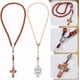 thumbnail image 3 of Kit para hacer joyas con cuentas de madera (30 piezas): incluye collar con crucifijo de perdón, hilo de 20 yardas para oraciones hechas a mano y 700 cuentas de madera., 3 of 5