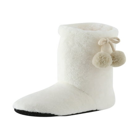 

Mackneog Women Shoes Home Cotton Shoes Middle Barrel Floor Cotton Boots Can Be Warm Socks Cotton Shoes Gift on Clearance