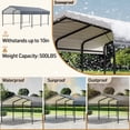 thumbnail image 6 of VENTOPYR 12' x 20' Outdoor Heavy Duty Carport with Galvanized Steel Roof for Car, Boat, Truck, 6 of 7