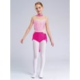 thumbnail image 3 of YiZYiF Girls Sparkly Figure Skating Dress Mesh Skirt Ballet Leotard Lyrical Dance Clothes Pink&Hot Pink 16, 3 of 5