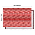 thumbnail image 5 of Red Christmas Folk Pattern Summer Placemats Table Placemats Set Of 6-Linen Kitchen Washable Placemats Table Mats 11.8"x17.7" Non-Slip Heat Resistant, 5 of 5