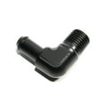 thumbnail image 2 of (one) 1/8NPT Male to 1/4" Hose Barb 90 Degree Aluminum Fitting Adapter Black, 2 of 6
