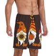 thumbnail image 2 of Kdxio Fall Gnomes Print Mens Sleep Shorts Bottoms Soft Comfy Pajama Wear Pants with Drawstring Pockets, 2 of 5