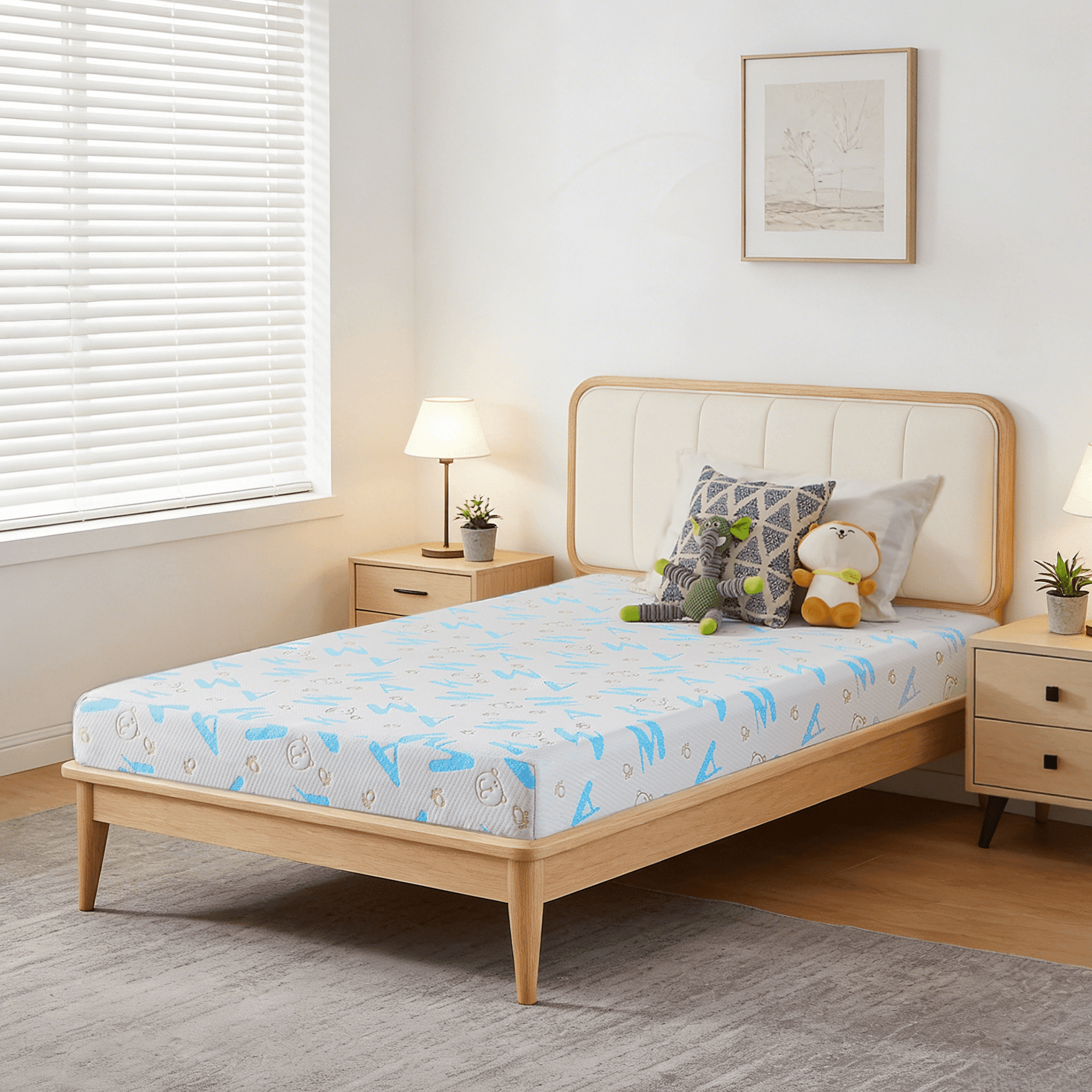 6 inch Twin Memory Foam Mattress,Medium Firmness,Euro Top,Cooling & Pressure Relief, In a Box