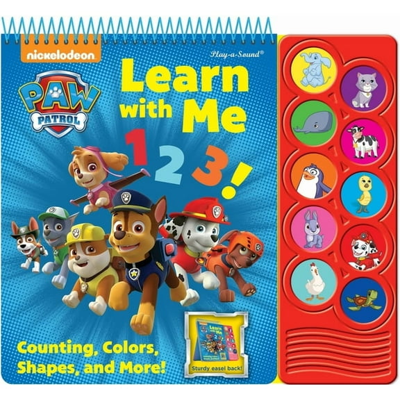 Nickelodeon Paw Patrol: Learn with Me 123! Counting, Colors, Shapes, and More! Sound Book, (Paperback)