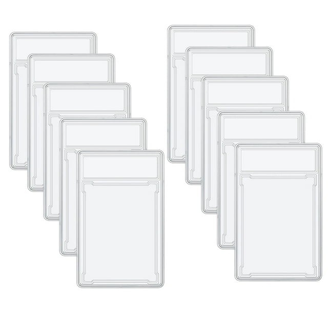 10 Pcs Trading Cards Protector Case Acrylic Clear Graded Card Holders with Label Position Hard Card Sleeves