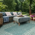 thumbnail image 3 of SAFAVIEH Courtyard Jolyon Bordered Indoor/Outdoor Area Rug, Blue/Grey, 6'7" x 9'6", 3 of 6