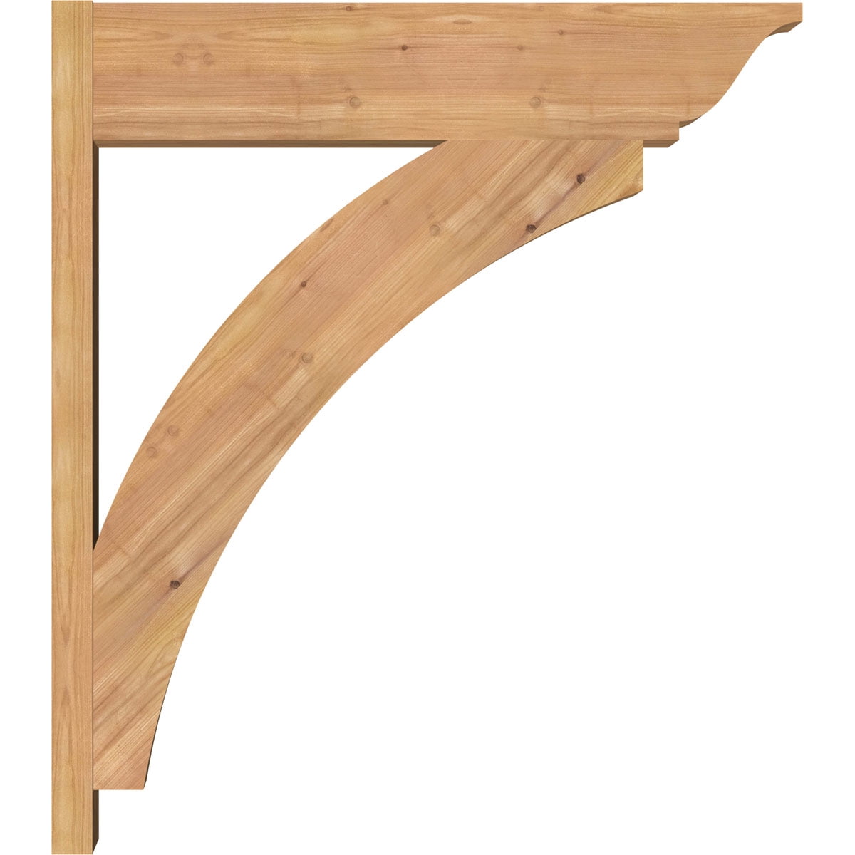 Ekena Millwork 7 1/2"W x 30"D x 34"H Thorton Smooth Traditional Outlooker, Western Red Cedar