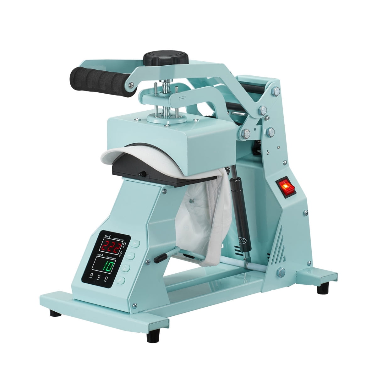 Hat Heat Press Machine For Caps With 4 Platens Green Heat Press For HTV And Heat Transfer Projects
