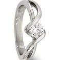 thumbnail image 5 of Stainless Steel Polished Round Cz Ring (Size 6) Made In China sr288-6, 5 of 5