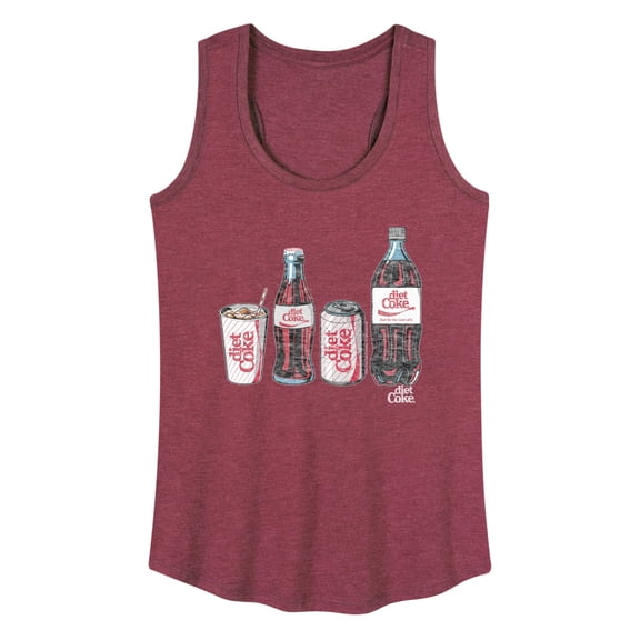 Diet Coke - Bottles and Cans - Women's Racerback Graphic Tank