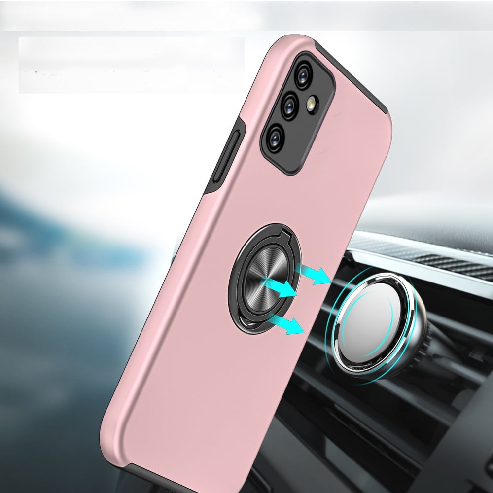  ATT SL104D Case Compatible with Summit SL104D Phone Case PC  backplane + Silicone Soft Frame Cover [360 Metal Ring, Magnetic Car Mount]  CSKB-LV : Cell Phones & Accessories