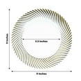 thumbnail image 3 of Efavormart 10 Pack | 9" Clear / Gold Swirl Rim Plastic Dinner Plates, Round Disposable Party Plates, 3 of 11