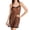 Classic Leopard, variant on Women's Sheer Mesh & Lace Trim Chemise Lingerie Set