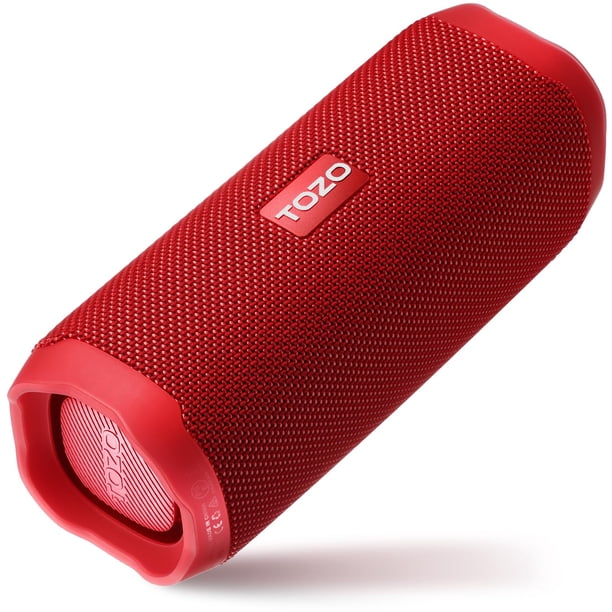 TOZO PA2 Altavoz Bluetooth con controladores duales y diafragmas de graves duales, sonido estéreo fuerte de graves profundos, tiempo de reproducción de 25 horas, altavoz inalámbrico portátil con aplic