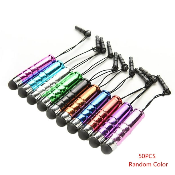 Bolígrafos capacitivos Jumpingount 50pcs Silicona Pantalla táctil color aleatorio