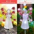 thumbnail image 4 of LED Angel Solar Garden Lights, Waterproof Landscape Stake Lights for Outdoor Pathway, Patio, Yard, Lawn, Grave, and Cemetery, Memorial Sympathy Gift(Pink), 4 of 7