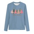 thumbnail image 3 of Birdeem Mode Femmes Décontracté Manches Longues Imprimé Col Rond T-Shirt Ample Blouse Tops, 3 of 12