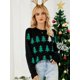 thumbnail image 2 of Suéter navideño negro 2024 Suéter feo para mujer Suéter holgado con lentejuelas y árbol de Navidad Otoño Invierno Año Nuevo 39945, 2 of 4