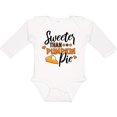 thumbnail image 3 of Inktastic Thanksgiving Sweeter Than Pumpkin Pie Boys or Girls Long Sleeve Baby Bodysuit, 3 of 5