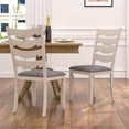 thumbnail image 6 of Peatuk Wooden Dining Chairs Set of 6 - Armless Kitchen Chairs with Solid Rubber Wood Legs, Glam Style High Back Dining Room Chairs, 41.1" High, 6 of 7