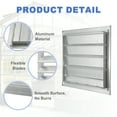 thumbnail image 3 of Cubierta de ventilación de aluminio Uxcell, ventilador de extractor con persiana automática de gravedad, rejilla cuadrada de 10x10 pulgadas, 3 of 6