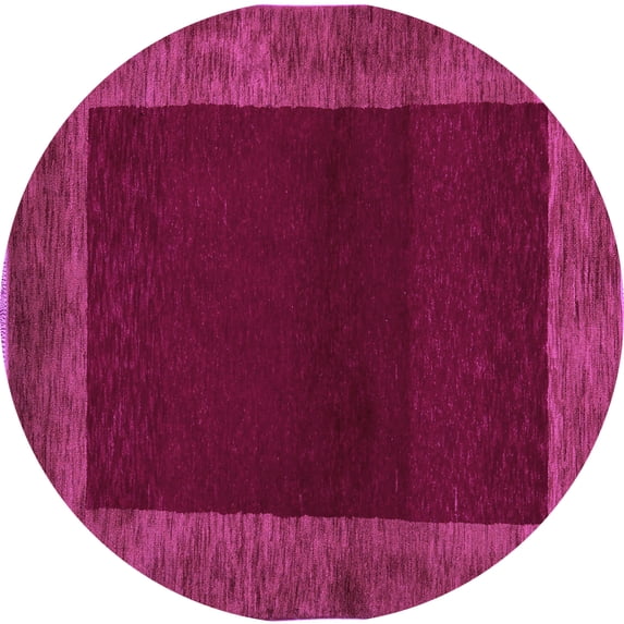 Ahgly Company Indoor Round Abstract Purple Modern Area Rugs, 4' Round