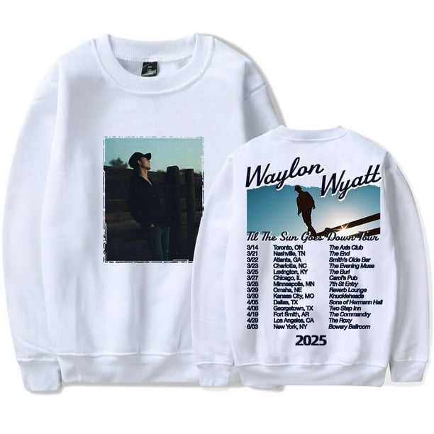 Waylon Wyatt Til The Sun Goes Down Tour 2025 Merch Manga larga Cosplay Sudaderas de moda unisex