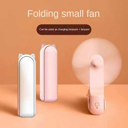 

Mini Portable Fan USB Rechargeable Cooler Foldable Handheld Desktop Fan Silent Foldable Home Portable Power Bank Garden