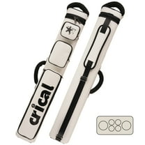 CRICAL Cue Case Bag White 2Butts 4Shafts Hard 2x4 Pool Case 86cm Length Oxford Cloth Billiard Stick Carrying Case Billiard Accessories