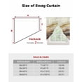 thumbnail image 3 of Marble Brown Gold Swag Valances for Windows, Abstract Watercolor Geometric Rock Rod Pocket Sheer Valances for Large Windows, Swag Toppers Light Filtering for Kitchen Living Room 2 Panels 36''x63'', 3 of 3