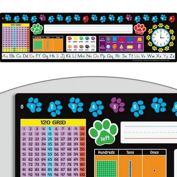 Paw Prints Self-Adhesive Vinyl Desktop Helpers - Set Of 24