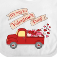 thumbnail image 4 of Inktastic It's My 1st Valentine's Day with Red Truck and Hearts Boys or Girls Baby Bib, 4 of 4