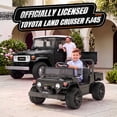 thumbnail image 2 of 24V Ride On Dump Truck for Kids, Licensed Toyota Land Cruiser FJ45 Power Car Wheels Ride On Toy with Electric Dump Bed, Parent Remote Control, Music, LED Lights, Birthday Gift for Kid Ages 3-6, Black, 2 of 11