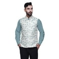 thumbnail image 1 of Atasi Marriage Ethnic Coat For Men Printed Nehru Jacket Mens Bandhgala Casual Vest Jacket-X-Large, 1 of 3