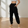 thumbnail image 1 of Women's Casual Pants Comfortable Drawstring Utility Joggers with Pockets Classic Long Length Trouser Design for Daily Wear, 1 of 3