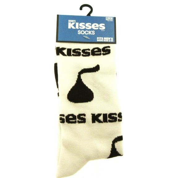 One Pair of Hershey's Kisses Crew Socks for Men Shoe Sizes 6 - 12