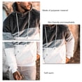 thumbnail image 3 of Jersey Casual Suelto Adepaton Hombres Fuzzy Cordón Elegante Manga Larga Sudadera Con Capucha De Lana Para Clima Frío Gris XXL, 3 of 4