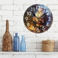 thumbnail image 3 of Dreamtimes Home Decor Merry Christmas Tree Santa Claus Winter Round Acrylic 10 Inch Wall Clock Non Ticking Silent Clock Art for Living Room Kitchen Bedroom, 3 of 5