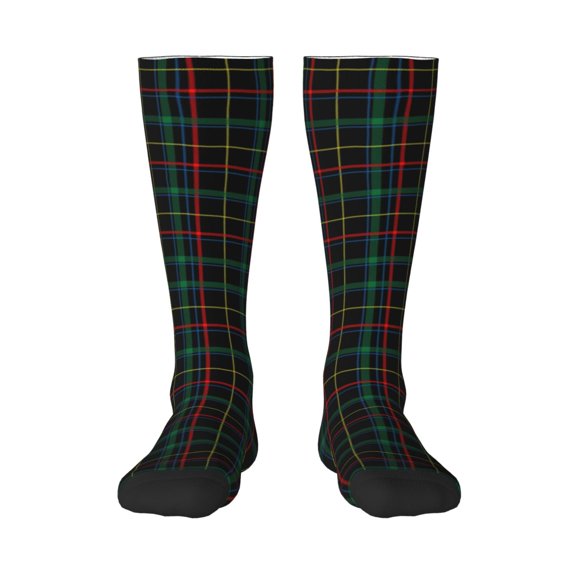 Honeii Buffalo Plaid Dark Green Print Long Socks,Novelty Design Socks Gift for Men and Women,Crew Socks,Calf Socks