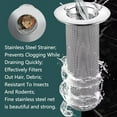thumbnail image 4 of TOP-MAX 2PCS Stainless Steel Drain Pipe Filter Stainless Steel Kitchen Sink Drainage Strainer Bathroom Sink Drain Strainer (Short Model), 4 of 8