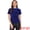 Blue, variant on Women's Velvet Sequin Short Sleeve Clubwear Blouse M Hot Pink